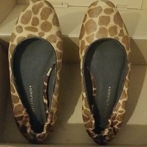 Donald Pliner giraffe print calfhair ballerina